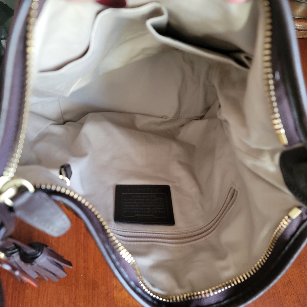 Coach 21181 Legacy Grommet Duffle Brown Orange Leather Shoulder Bag Y2K - Picture 13 of 16